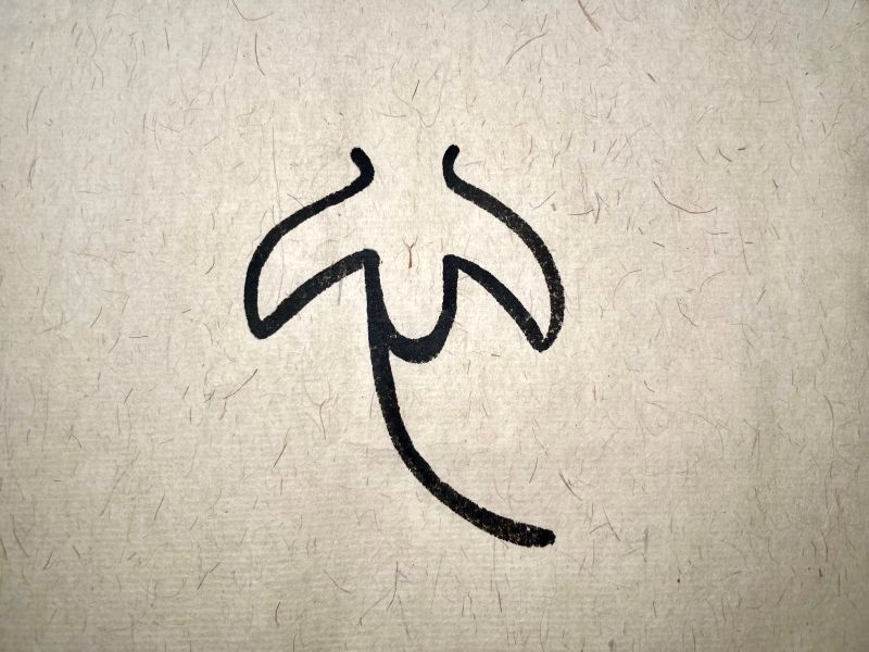 chinese character heart with seal script