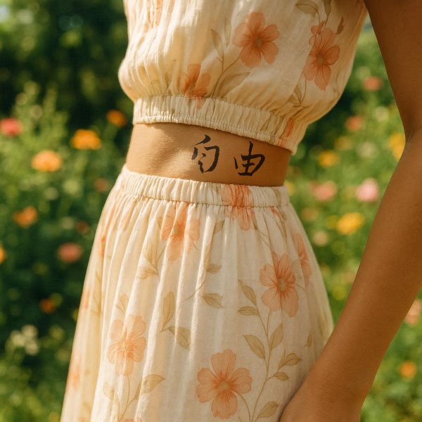 Chinese tattoo for freedom