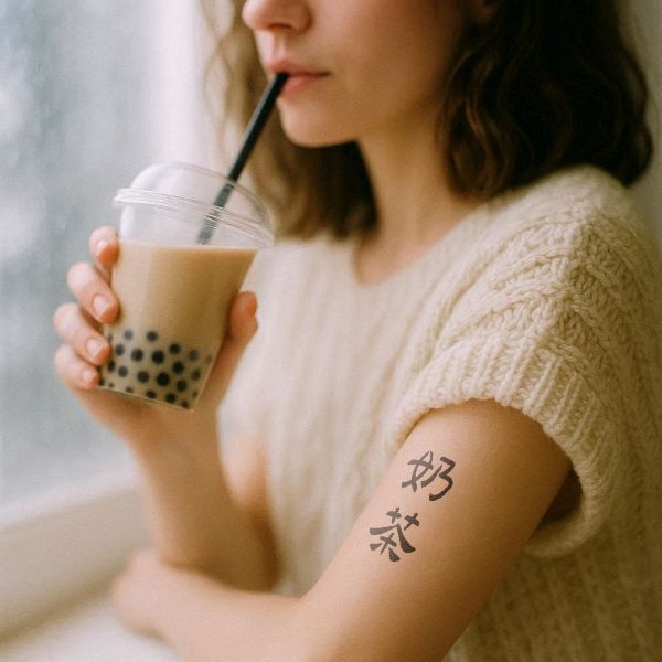 Chinese tattoo for milk tea