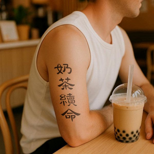 Chinese tattoo for milk tea