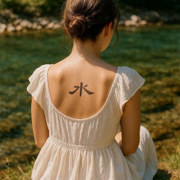 Chinese tattoo for water